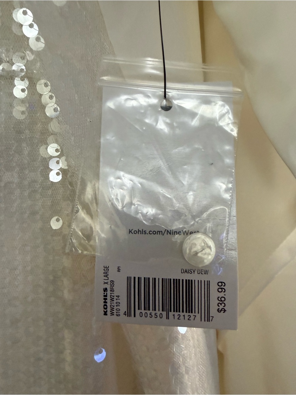Nine West Ivory Sequin Front shirts - Picture 8 of 8